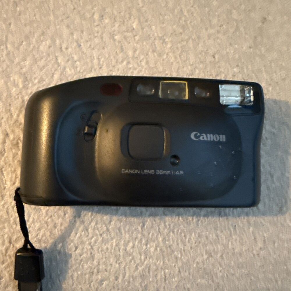 Canon Sure Shot Joy Prima 4 Autoboy Point & Shoot 35mm Film Camera 80s WORKS
